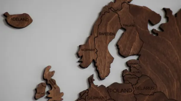 Hartă cu Scandinavia